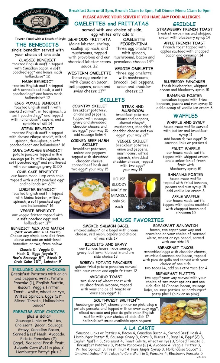 Tamiami Tavern Menu - Image 3